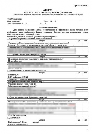 Положение об анкетировании пациентов в медицинской организации